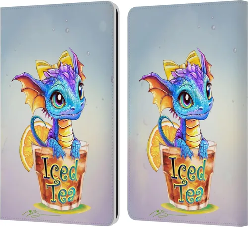 Vista 16 de Head Case Designs Officially Licensed Ruth Thompson Boba Tea Cup O Dragons Leather Wallet Case Compatible with Kindle Paperwhite 1/2 / 3