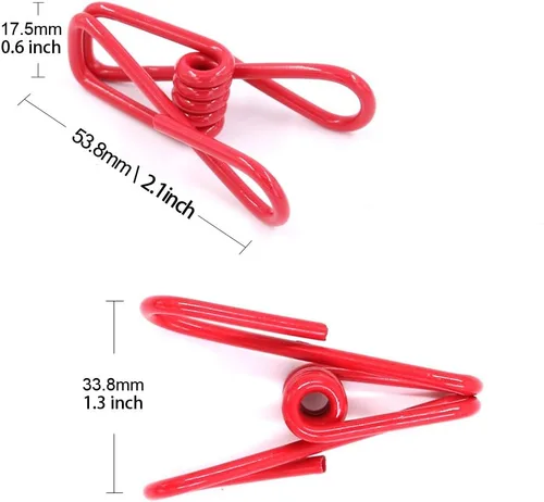 Vista 4 de Swpeet 195pcs Clip de alambre de metal multiusos a prueba de viento pinzas de metal clips titulares