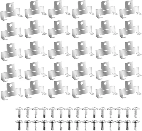 Vista 8 de 20 clips de luz empotrables, acero inoxidable 304 retrofit empotrado de carcasa de luz descendente C clips con tornillos autorroscantes para latas