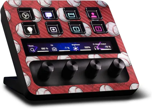 Vista 22 de MightySkins - Piel de fibra de carbono compatible con Elgato Stream Deck + – Too Many Roses Acabado de fibra de carbono texturizado protector