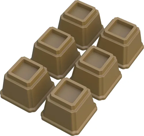 Vista 19 de Elevadores de Cama Whynonap de 4 Pulgadas, Juego de 9, Elevadores de Cama de Alta Resistencia para Marco de Cama, Paquete de 9, Soporta hasta 3000