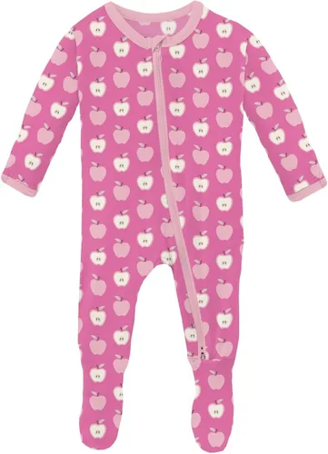 Vista 20 de KicKee Baby & Toddler - Pijama de viscosa ultrasuave de bambú con patas abatibles y puños