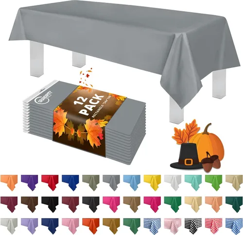 Vista 44 de Mantel de plástico de alta calidad - 54 in. x 108 pulgadas. Grandipity - Mantel rectangular (6 y 12 unidades), Agua (Aqua)