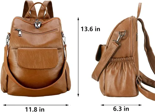 Vista 4 de Mochila de moda para mujer, impermeable, bolsa de viaje, bolsa de hombro convertible para mujer