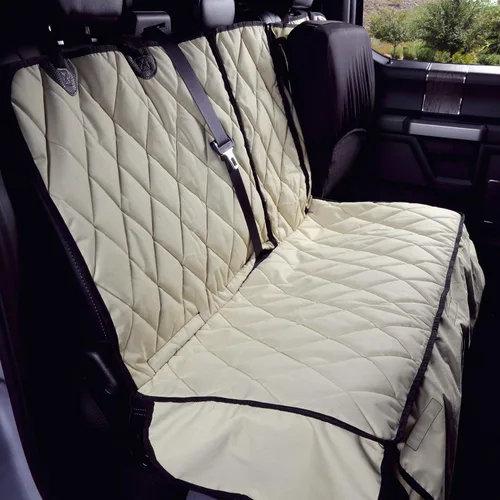 Vista 10 de 4Knines - Funda de asiento trasero con hamaca de camioneta de doble cabina, impermeable (color negro, lado del conductor)