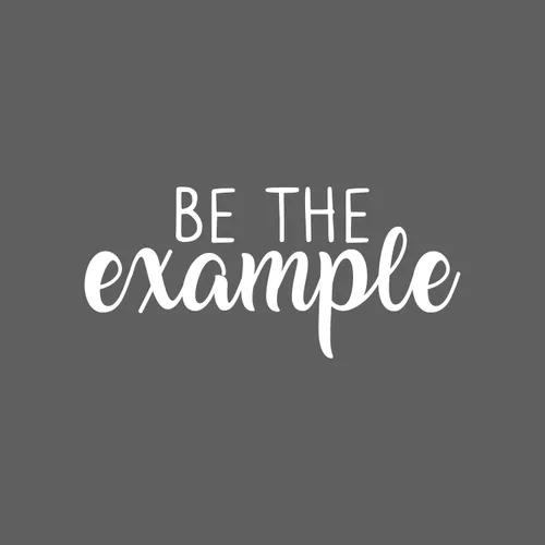 Vinyl Wall Art Decal - Be The Example - 10" x 22" - Trendy Inspirational Optimistic Self Esteem Quote Sticker for Home Bedroom Kids Room Playroom