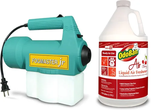 OdoBan Fogmaster Jr. Nebulizador Eléctrico de Mano y Ambientador de Aire Líquido, 1 Galón, Aroma a Cereza