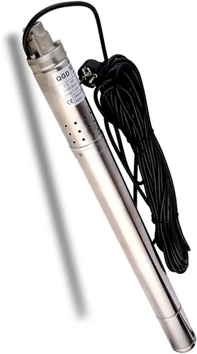 Bomba Sumergible de Pozo de Tubo de Acero Inoxidable de 1/2HP 2" DE (Diámetro Exterior) con Salida de 1/2 pulgada, Bomba de Agua 220-240V, 50Hz,