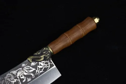 Vista 5 de Meat Cleaver Knife, Hand-forged Boning Knife Household Commercial Fruit Chopping Knife Small Butcher Knife