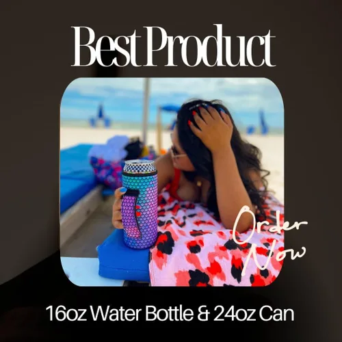 Vista 6 de Lit Handlers Funda de neopreno para botella de agua, soporte aislado para botella de agua de 16 a 24 onzas para caminar, correr y andar
