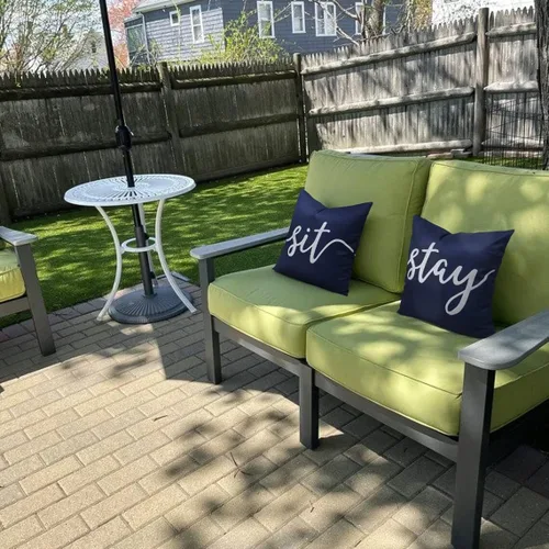 Vista 3 de Pyonic Juego de 2 fundas de almohada cuadradas impermeables para exteriores, fundas de cojín cuadradas decorativas para patio, jardín, sala de estar