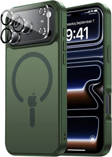 Vista 78 de Tigowos Funda Magnética para iPhone Air Compatible con MagSafe Resistente a Caídas de 16 Pies Cubierta Trasera con Sensación de Piel Mate a Prueba