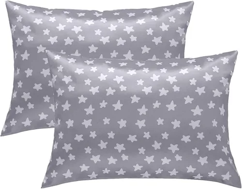 Vista 9 de Winmany Paquete de 2 fundas de almohada para niños pequeños, fundas de almohada de satén de seda de bebé de 19.3 x 14.2 in, fundas de almohada
