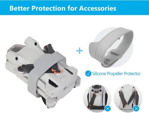 Vista 5 de JSVER Estuche de transporte para DJI Mini 3 Pro/Mini 3 - Estuche de almacenamiento de viaje de carcasa dura con control remoto RC/RC-N1 y accesorios