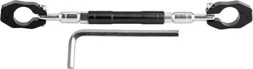 Vista 7 de Aramox Barra transversal de manillar de 0.866 in, universal 7/8 pulgadas ajustable, aleación de aluminio negro almohadilla cruzada para manillar