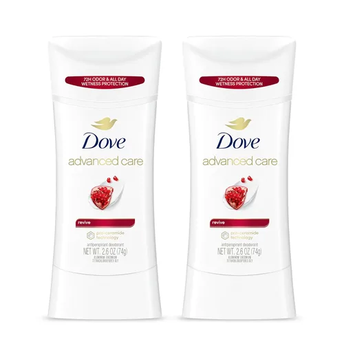 Vista 5 de Dove Advanced Care - Desodorante antitranspirante Cool Essentials, paquete de 4 unidades y Revive Twin Pack con control de olores de 72 horas
