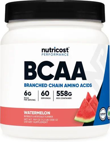 Vista 13 de Polvo Nutricost BCAA (Uva, 120 porciones) - Sin gluten, sin OMG, vegetariano, proporción óptima 2:1:1