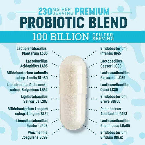 Vista 3 de Nature's Physician Probióticos - 100 mil millones de UFC por cápsula - 16 cepas + prebióticos - El mejor suplemento probiótico para mujeres