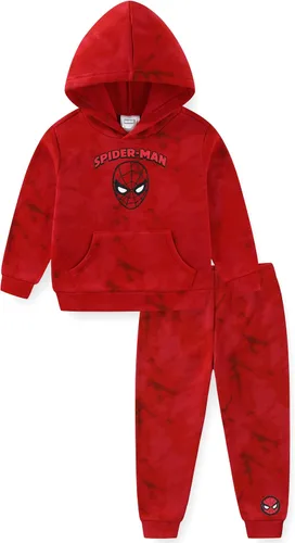 Vista 11 de Marvel Spider-Man Conjunto de Sudadera con Capucha y Pantalones para Niños Pequeños y Niños Grandes Negro
