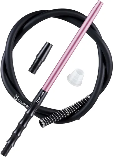 Vista 11 de Kitosun D-Hose Juego de manguera para cachimba – Accesorios para shisha premium de 1.1 pies de largo mango de boquilla de aluminio desmontable