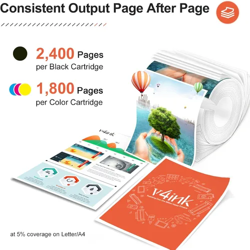 Vista 10 de v4ink 201X Remanufactured Toner Cartridge Replacement for HP 201X CF400X 201A CF400A High Yield Black Toner for use in HP Color Pro M252dw M252n MFP