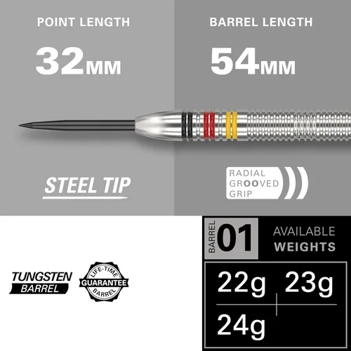 Vista 3 de TARGET Darts Gabriel Clemens Tungsten Steel Tip Darts Set - 9 Pro Grip Shafts - 9 Pro Ultra Flights Dart Wallet - Dart Counter App Coupon Bundle