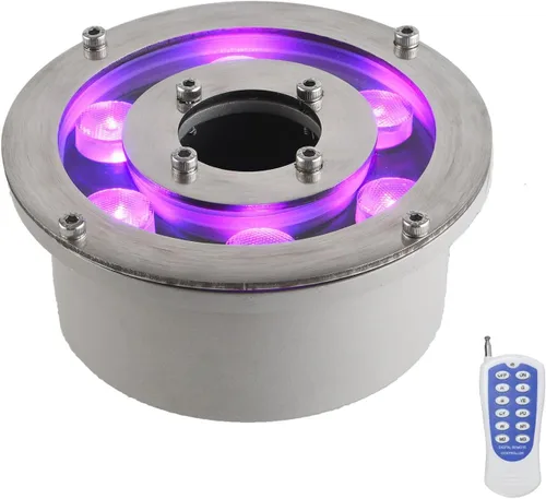 Vista 8 de Luz de fuente LED Luz subacuática Estanque Luces Blanco Cálido DC12V IP68 Impermeable Sumergible Luz para Estanque de Fuente de Jardín