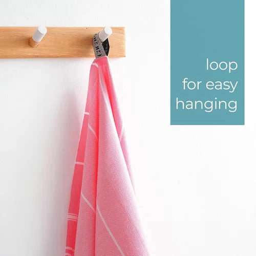 Vista 65 de Cacala Toallas de cocina 100% algodón turco, altamente absorbentes, suaves, de secado rápido, con lazo para colgar, para gimnasio, yoga, baño