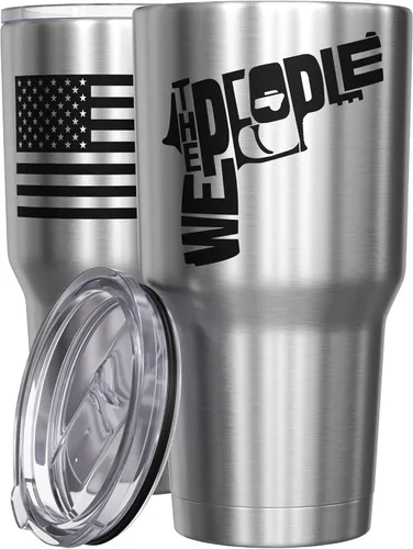 Vista 51 de We The People Holsters - Vaso térmico de 30 onzas, 0% Liberal, Negro