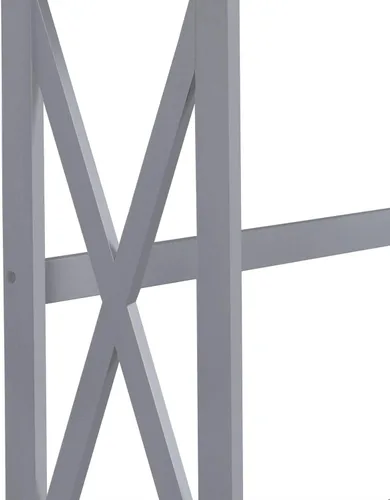 Vista 24 de Yaheetech Mesa de entrada de madera, mesa de consola para entrada, mesa de sofá de 2 niveles con estante de almacenamiento para sala de estar, Blanco