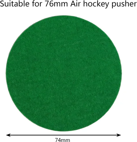 Vista 3 de Paquete de 6 almohadillas autoadhesivas de fieltro para mazo de hockey aéreo, verde, 2.94 pulgadas