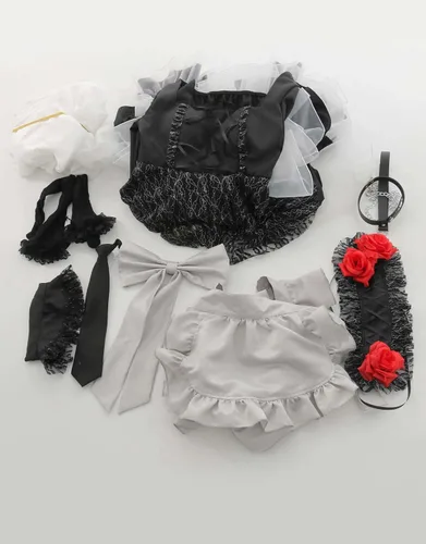 Vista 7 de Cosplayfm Disfraz de cosplay de anime para mujer traje de criada Kawaii