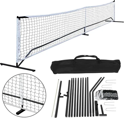 Vista 7 de F2C Portable 22FT Pickleball Net Set Regulation Size Soccer Tennis Net with Court Markers,Game Set System with Metal Frame Stand and Carrying Bag