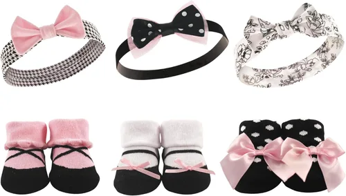 Vista 60 de Hudson Baby Conjunto de regalo de diadema y calcetines para niña