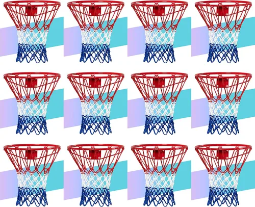 Vista 9 de NEIJIANG Red de baloncesto de repuesto, actualización 2025, redes de baloncesto profesionales gruesas resistentes para exteriores, resistente a