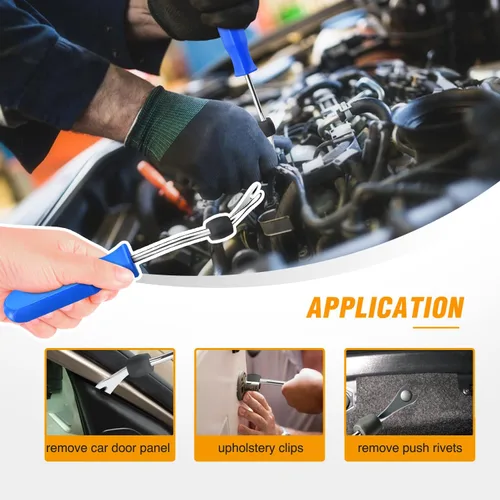 Vista 6 de GOOACC Surtido de 855 clips de retención de empuje para automóvil y sujetadores automáticos, 16 tamaños más populares, remaches de parachoques