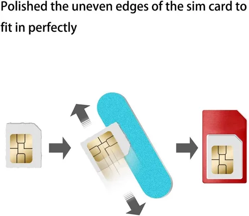 Vista 2 de Adaptador de tarjeta Nano SIM 5 en 1 Convertidor Micro SIM Kit adaptador de tarjeta con chip polaco y aguja de expulsión para cualquier teléfono