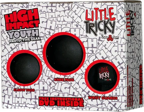 Vista 7 de Triple Eight Paquete de protección Little Tricky para jóvenes con DVD instructivo (negro, junior)