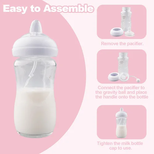 Vista 5 de Tetina para sorber compatible con biberones naturales Philips Avent, tetina de copa con pajita, tetina suave 100% de silicona, flujo variable, sin