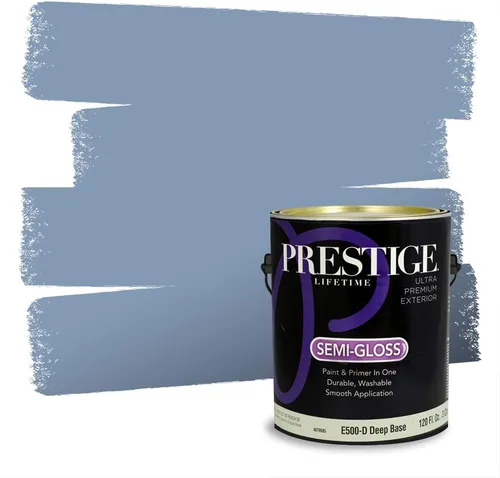 Vista 200 de Prestige Paints - Pintura exterior e imprimación en uno, 1 galón, plano, coincidencia comparable con Behr Misty Isle, P500-N-MQ5-62