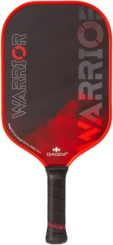 Diadem Warrior pala de pickleball | Cara de fibra de carbono, núcleo híbrido 3X de polímero de Nomex en forma de panal L-Core, superficie de pintura