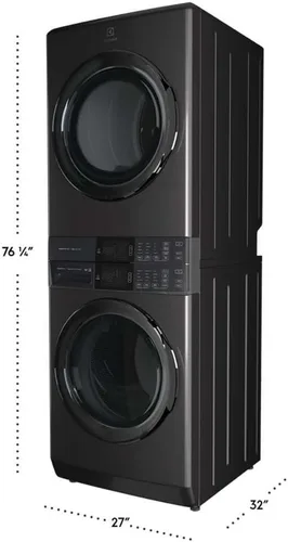 Vista 6 de Electrolux Torre de Lavandería con Lavadora Apilada de 4.5 pies cúbicos y Secadora Eléctrica de 8.0 pies cúbicos en Blanco con SmartBoost Premixing