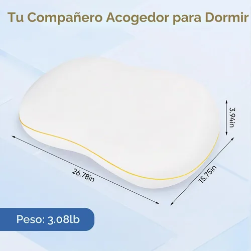 Vista 7 de Almohada cervical refrescante para dormir de lado, almohada cervical refrescante para dormir de lado, almohadas de espuma viscoelástica para dormir