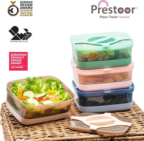 Vista 2 de Lonchera para adultos de 25.5 onzas, 3 tazas, a prueba de fugas, contenedor de preparación de ensaladas y comidas, tapa Twistlock, reutilizable, sin