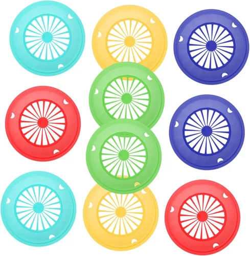 Vista 8 de Healifty Soporte para platos de papel para camping, 10 unidades, platos de plástico reutilizables, bandejas de barbacoa para servir color al azar