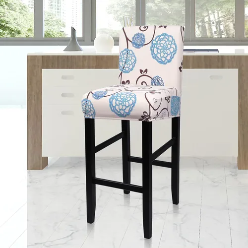 Vista 8 de SearchI Juego de 2 fundas para taburetes de bar, fundas de asiento de taburete elásticas y lavables, fundas para sillas de altura de mostrador