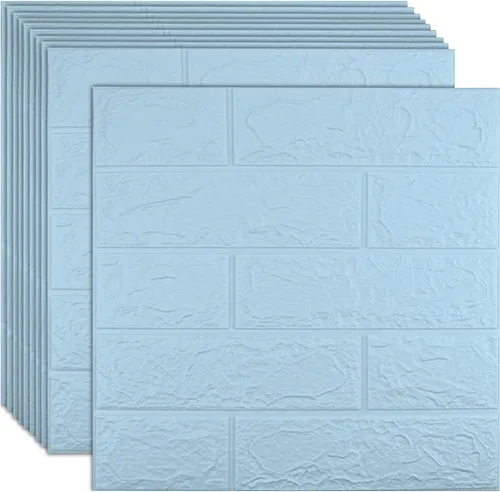 Vista 22 de 20 paneles de pared 3D plateados, cobertura de 29 pies cuadrados, adhesivo imprimible con paneles de pared de espuma de polietileno autoadhesivos