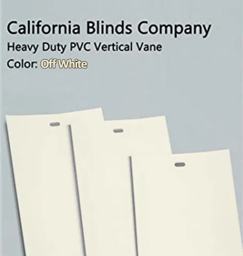 Vista 2 de Láminas de repuesto para persianas verticales, PVC resistente, curvadas y lisas (blanco hueso), 42.5 x 3.5 (paquete de 20)