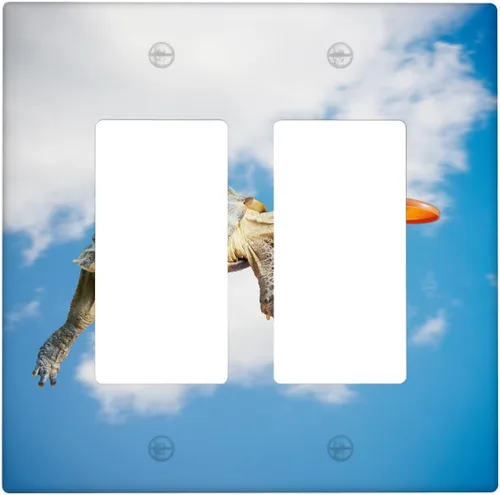 Vista 79 de Baby Turtle - Cubierta decorativa de pared para interruptor de luz de palanca de 1 banda, lindas tortugas subacuáticas, placa frontal eléctrica