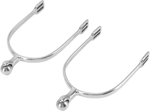 Pilipane Espuelas de caballo, espuelas de bola de rodillo de acero inoxidable de 5.9 x 3.3 x 0.6 pulgadas, 2 piezas exquisitas espuelas de caballo